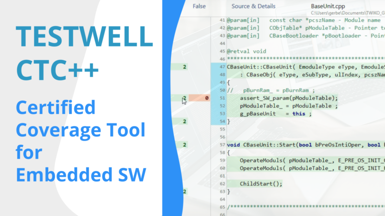 הסבר על כיסוי קוד עם CTC++‎ Testwell