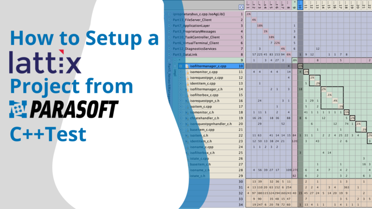 הקמת Lattix Architect מתוך נתוני Parasoft C++test